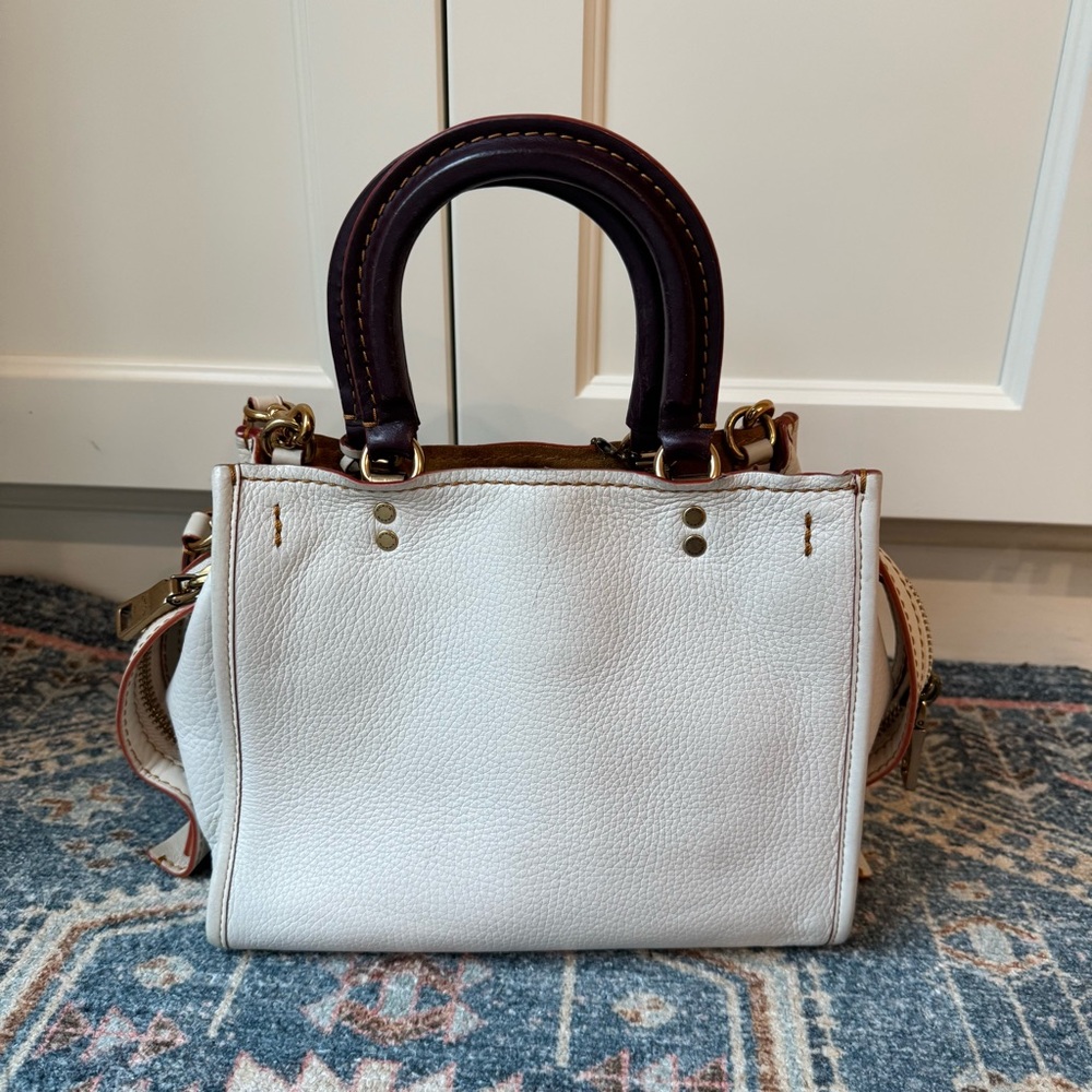 Coach Rogue 25 ivory cream 1941 glovetanned pebbled leather 20315 - Picture 2 of 15